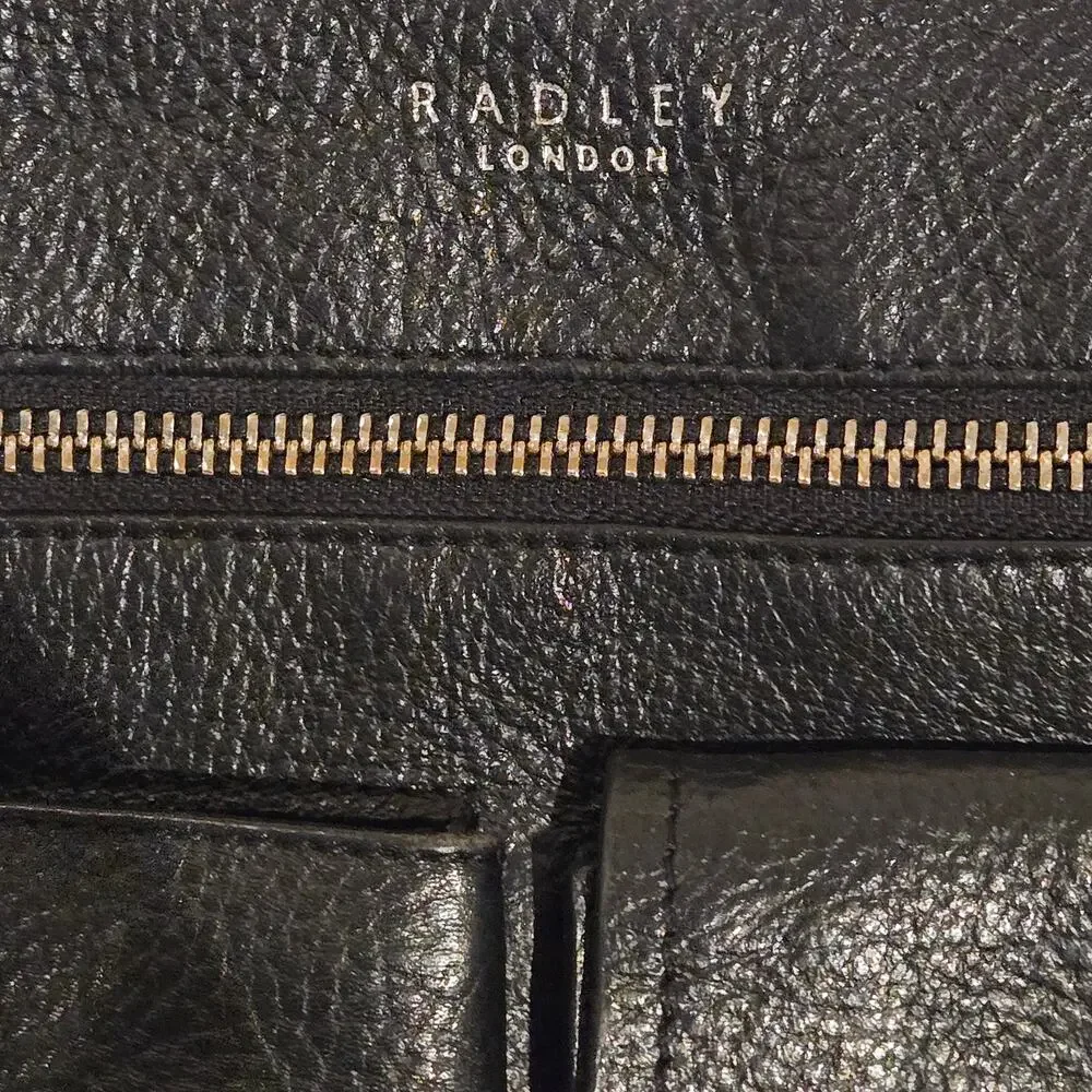 Radley London Wilton Way Black Pebble Leather Crossbody Bag Scottie Dog